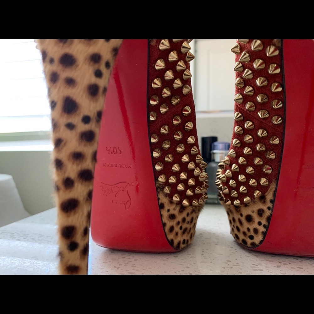 Christian Louboutin Platform Peep Toe Pumps